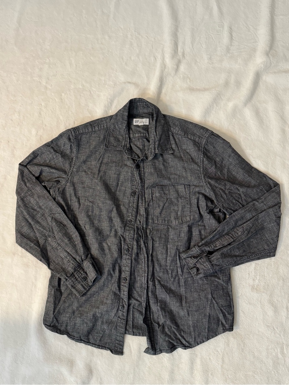 GAP Dark Chambray Blue Button Shirt